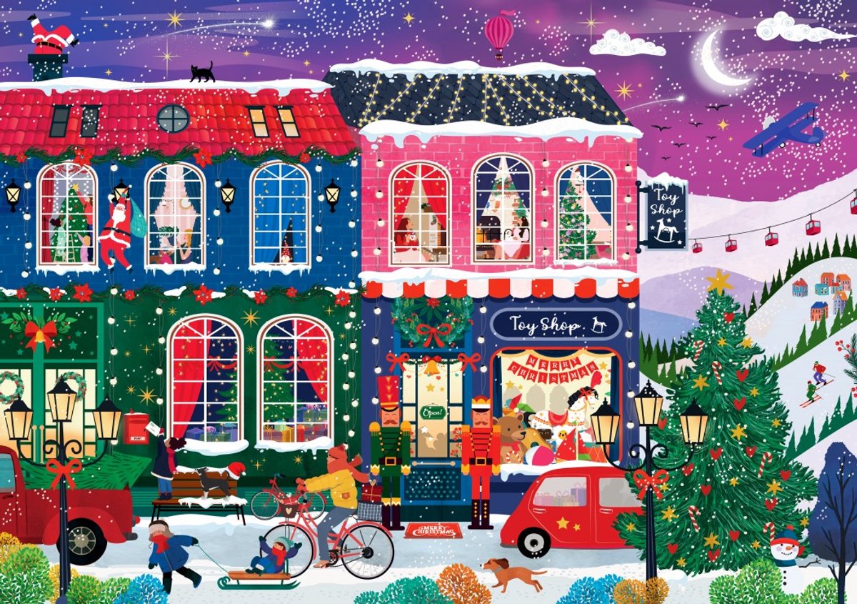 Pieces & Peace kerst puzzel 2000 stukjes Merry Christmas.
