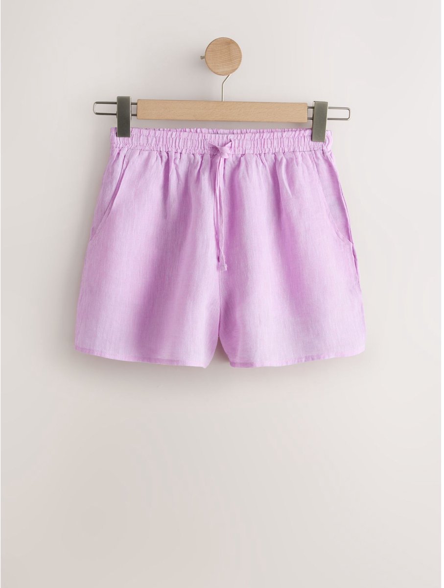 Next - Dames - N. Premium 100% linnen short - Roze