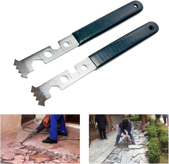 Bestratingsgereedschap set - Steenverwijderaar - Terras Onderhoud - Inclusief inbussleutel - 30 cm lang - Zilver van Bestratingsgereedschap — afbeelding 4