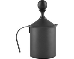 Handmatige Melkschuimer - Rvs Opschuimer - Koffie Decoratie - Dubbel Gaas - 400 ml - Zilver