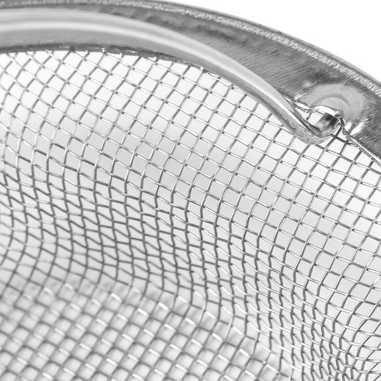 Dailygoods- Gootsteenzeefje Roestvrij staal - Afvoerzeef - Antiverstopping - Opklapbare handgreep - Veilig in gebruik - 1 mm gaten voor optimale waterstroom van Dailygoods — afbeelding 2