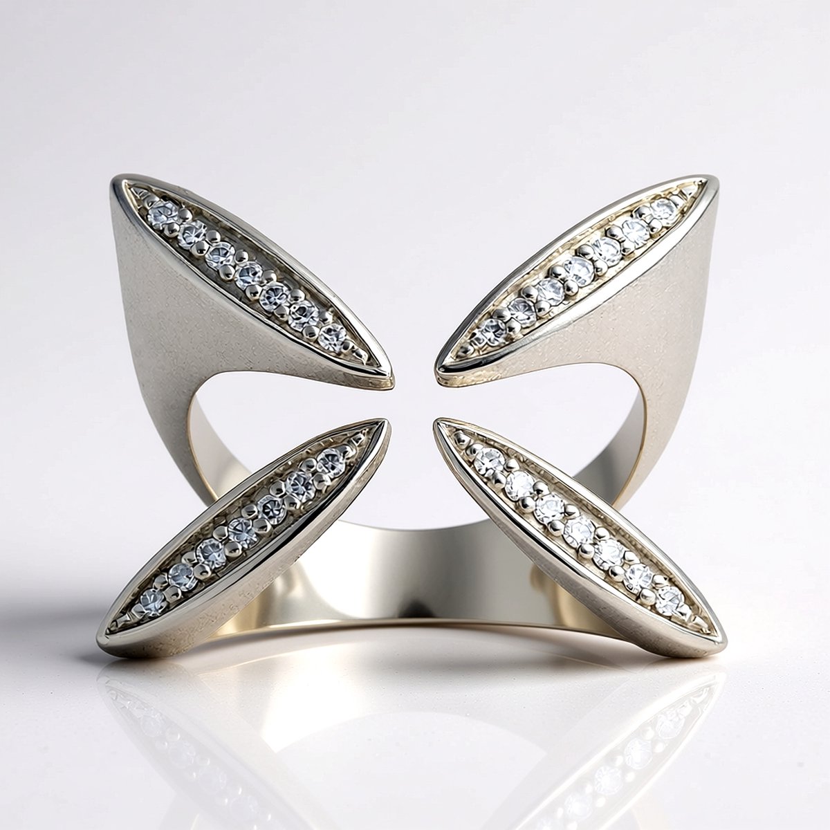 Cavill - Verstelbare 925 Sterling Zilveren Ring - 28x I1 G Ronde Briljant Diamanten Pavé - 0,15 ct - Tijdloze Elegante Zilveren Sieraden