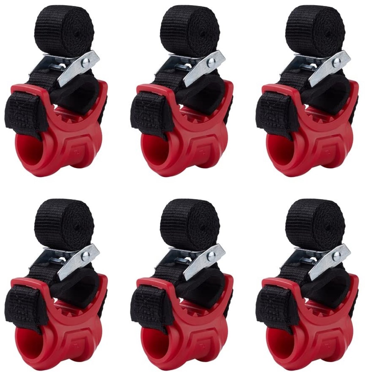 Dailygoods- Fietsendrager 6-delige set - Reservehaken - Bevestigingsband - Achterklep - Trekhaak - Nylon touw voor diverse voertuigen - Fietshouder