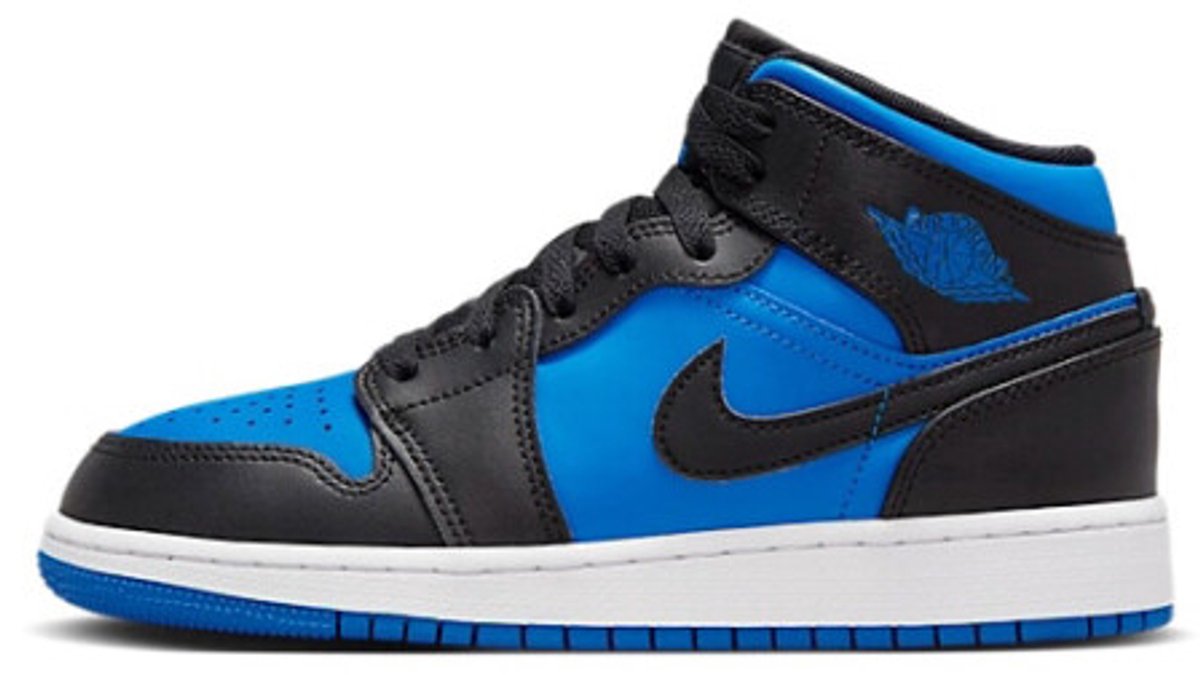 Jordan 1 Mid Black Royal Blue (GS) - Maat 37.5