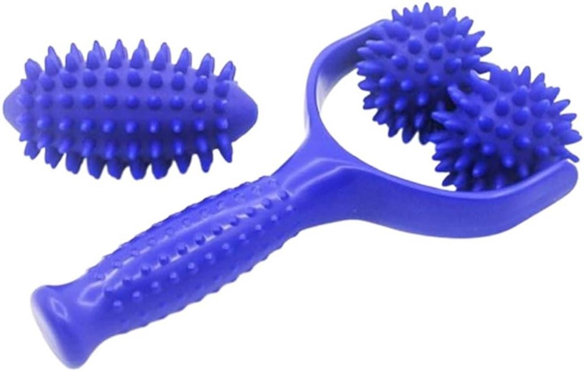 Massageroller Met Handgrepen - Zelfmassagerol - Spierpijn Verlichten - Draagbaar En Wasbaar - 17.22 x 12.03 cm - Niet Gespecificeerd