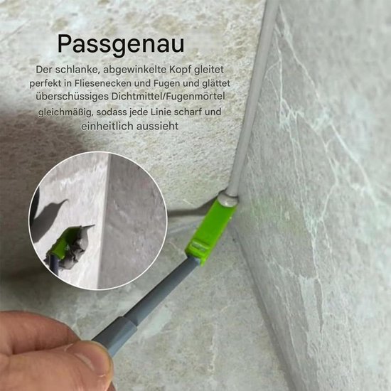 Kit Afwerkingsgereedschap - Voegensmeerder Verwijderaar - Glad Maken - 9 Opzetstukken Ergonomisch - 27 x 12 x 1 cm - Grijs van Merkloos	 — afbeelding 2