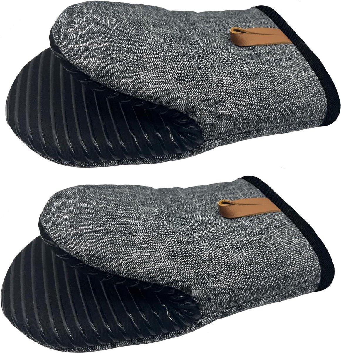 Mini Ovenwanten - Korte Hittehandschoenen - Keuken Bescherming - Hittebestendig 260°C - Compact Formaat - Zwart