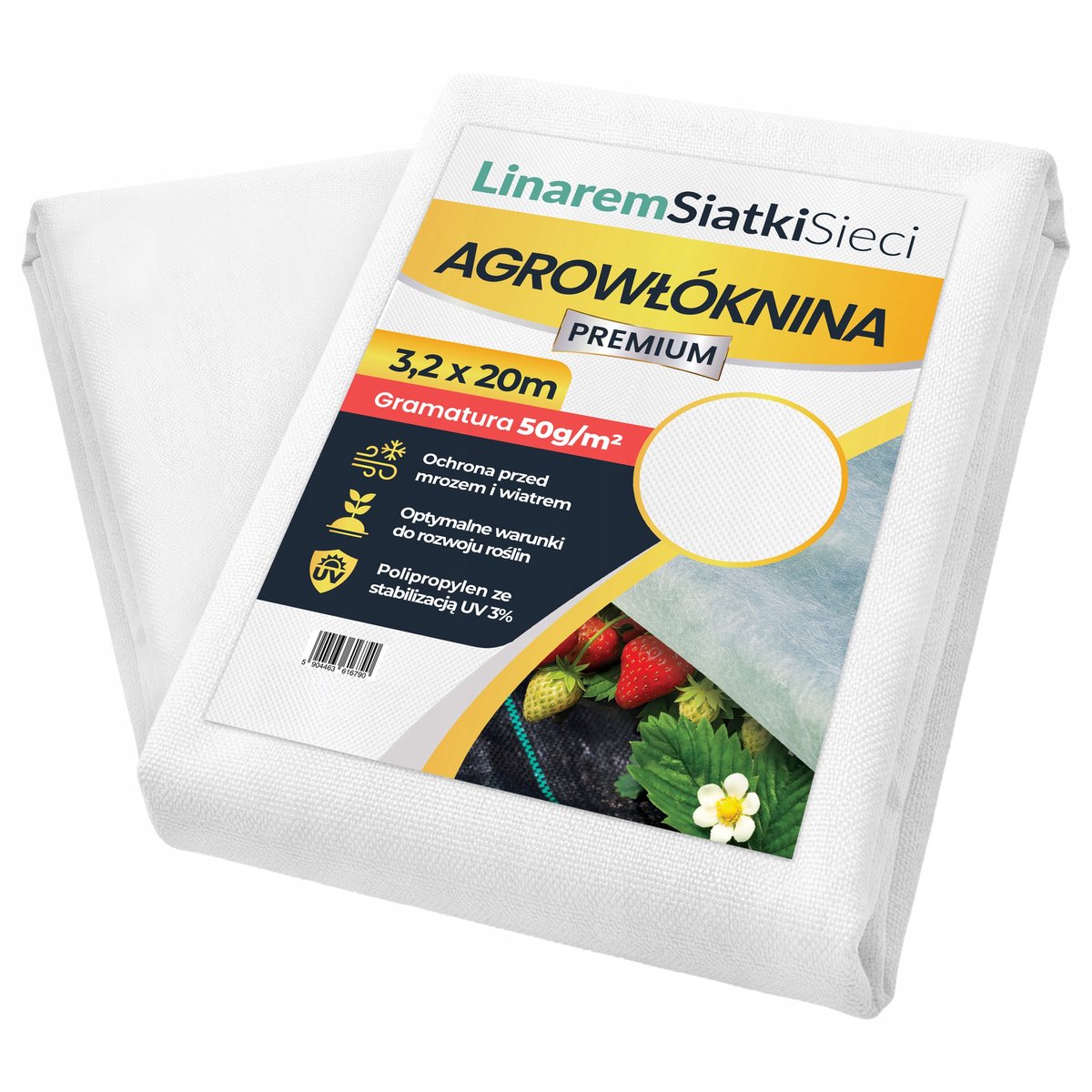 Premium Witte Agrowoven 3,2x20m 50g/m² UV-bescherming