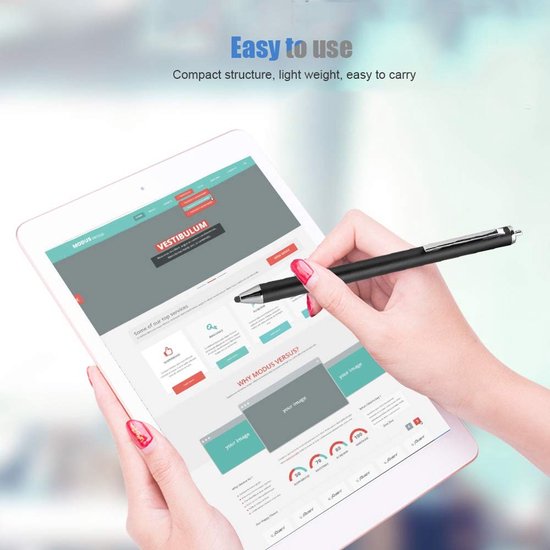 ZEYNOMAX- Touchpen Universeel - Stylus Pen - Capacitatieve Pen - Professionele Touchpen - Vervangende Pen - Geschikt voor Smartphones/Tablets — afbeelding 4