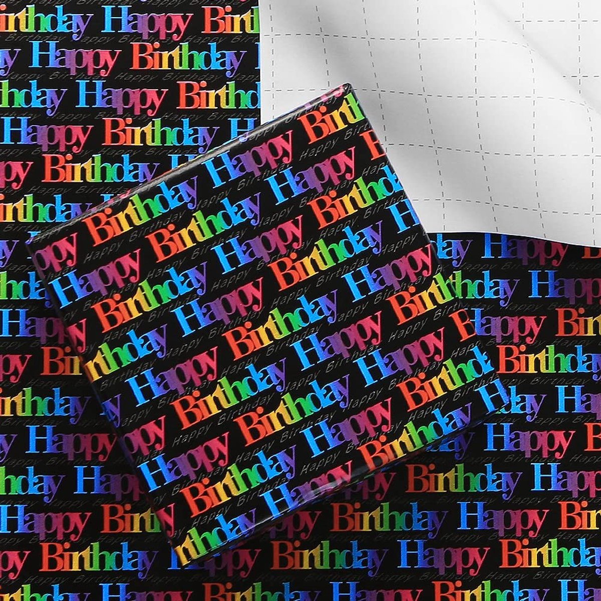 JHUBERS- Inpakpapier Verjaardag 6 Vellen - Cadeaupapier Kinderen - Inpakpapier Meisje/Jongen - Geschenkpakket - 50x70 cm - Kleurrijk Ontwerp
