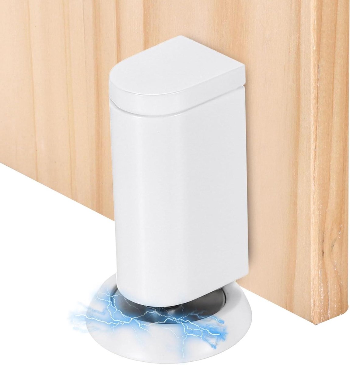 Magnetische Deurstoppers - Deurvastzetters Winddicht - Deuren Open Houden - Roestvrij Staal - 21x16x46 mm - Wit