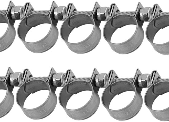 BRENZOOS- Slangklemmen Assortiment - 10 Stuks - RVS - Verstelbaar - Mini Formaat (14-16mm) - Hoogwaardige Kwaliteit - Antiroest - Slangklem — afbeelding 2