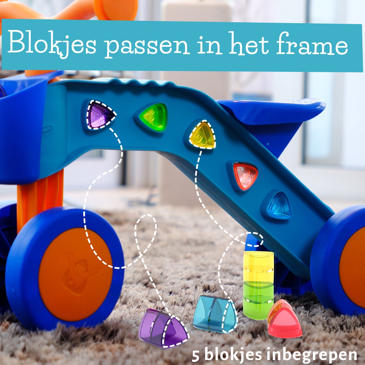 Chillafish Loopfiets 1 jaar voor jongens en meisjes met speelblokken thumbnail 2