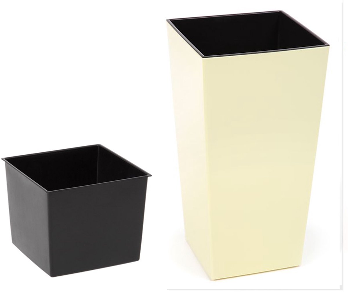 Lamela Finezja Pot 30x30x57cm Wanille Glans met Inzetstuk