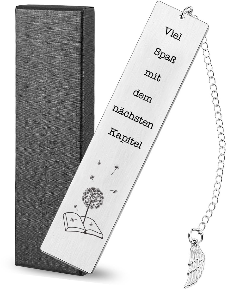 Dailygoods- Bladwijzer Roestvrij Staal - Gepersonaliseerd - Inspirerend - Geluksbrenger - Cadeau voor Vrouwen - Afmetingen 13 x 2,6 cm - Boekenlegger