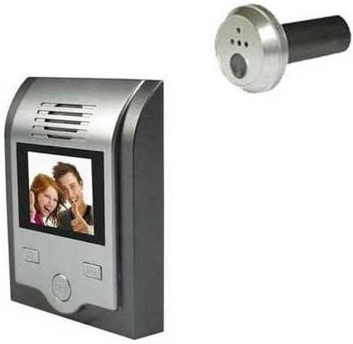 Digitale Deurspion - Kijkgaatje Video - Veilig Huis - Nachtzicht Camera - 2 Inch Display - Zilver