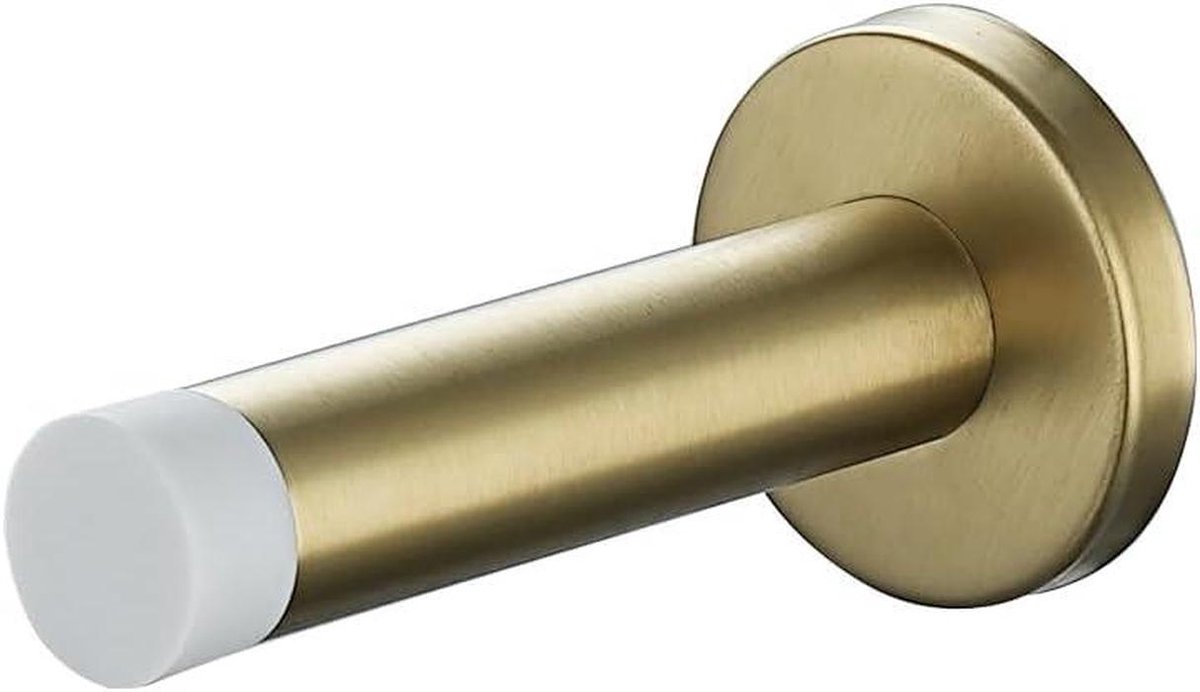 Deurstopper Goud - Muurprotector Deur - Deuren Dempen - Roestvrij Staal - 1 Pack - Geborsteld Goud