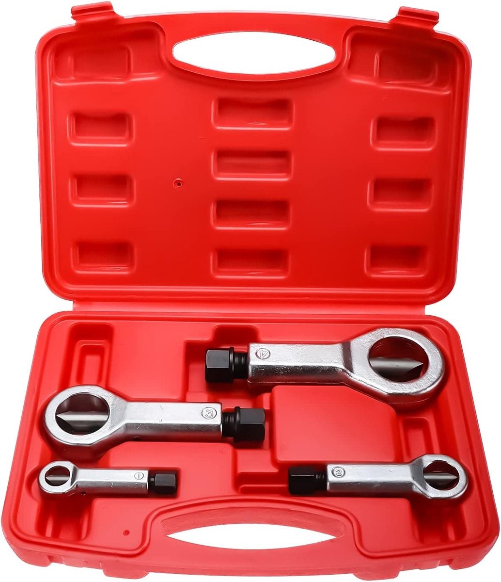 4-delige Moerbrekerset: Verdiður Vastzittende Bouten (9-27mm)