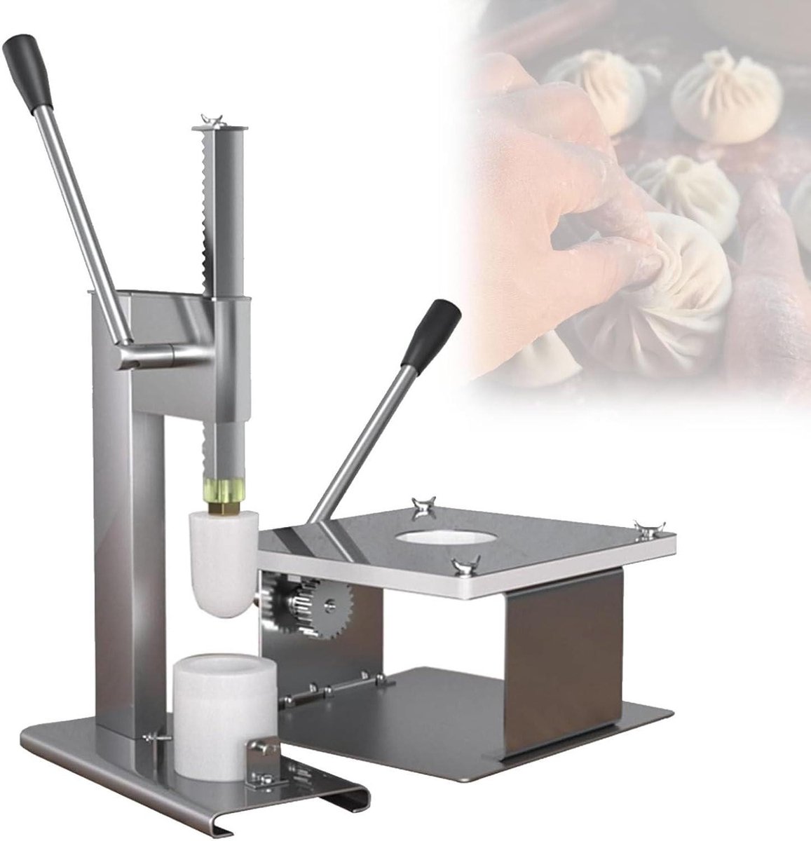 Broodjesmachine - Gestoomde broodjes - Snel broodjes maken - Hoge efficiëntie - 400-500 per uur - Zilver