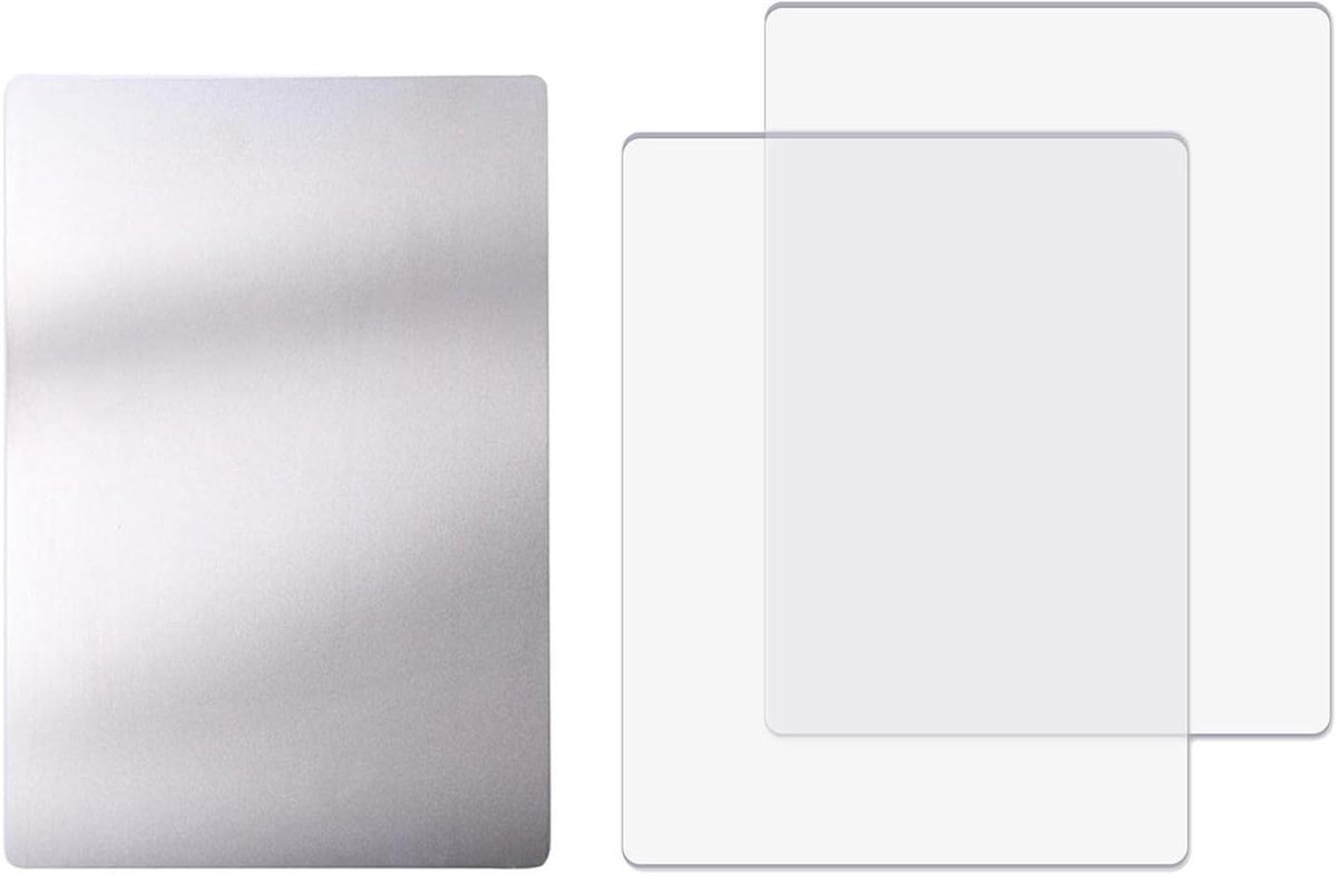 Snijplaten Set - Stansplaten - Papier Bewerken - Duurzaam Polycarbonaat - Set van 3 - Transparant