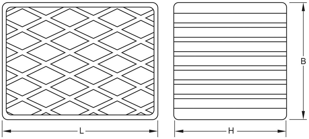 KS TOOLS Gummiauflage 07 für Hebebühnen 160 x 120 x 115 mm - 160.0482