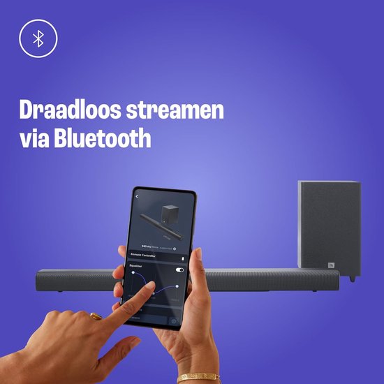 Soundbar met Subwoofer - Home Cinema - Film Kijken - Draadloze Bas - 250W Vermogen - Zwart — afbeelding 3