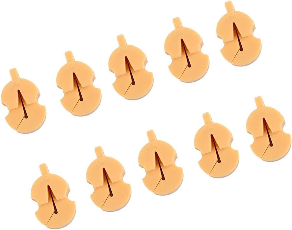 Viool Dempers - Stille Hulp - Muziek Oefenen - Gebalanceerd Geluid - 10 Stuks - Lichtbruin