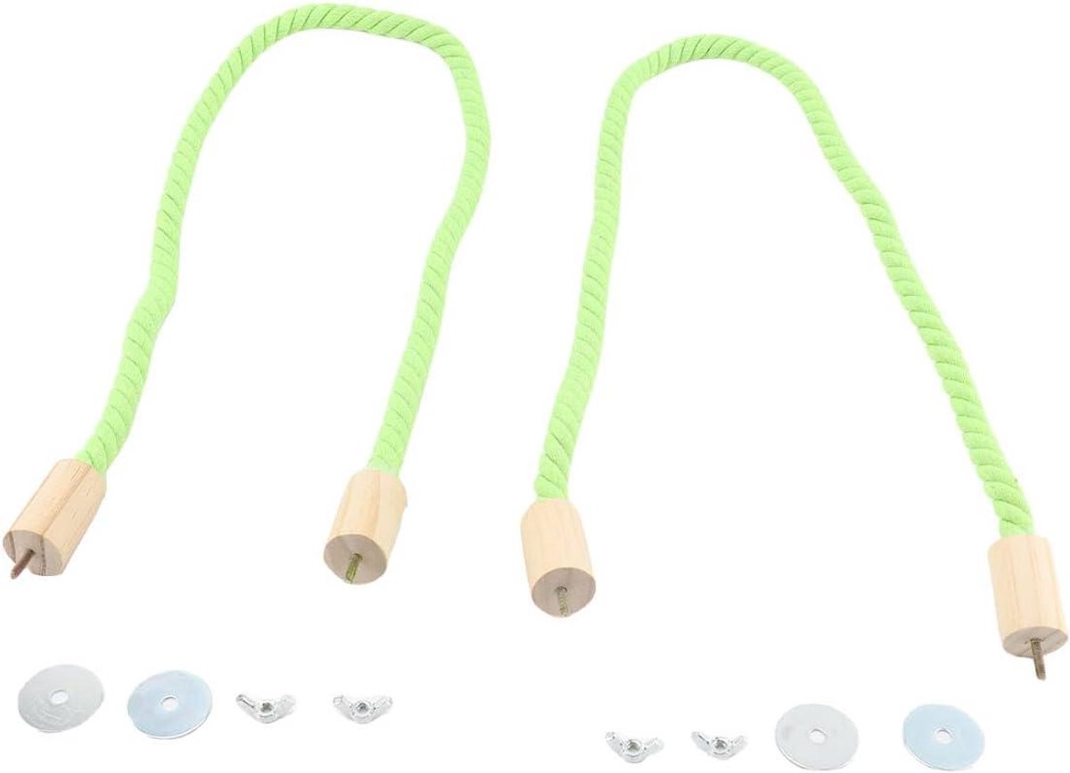 Vogelkooi Klimtouw - Schommel Speelgoed - Vogel Verrijking - Veelzijdige Installatie - 2 Eenheden - Groen