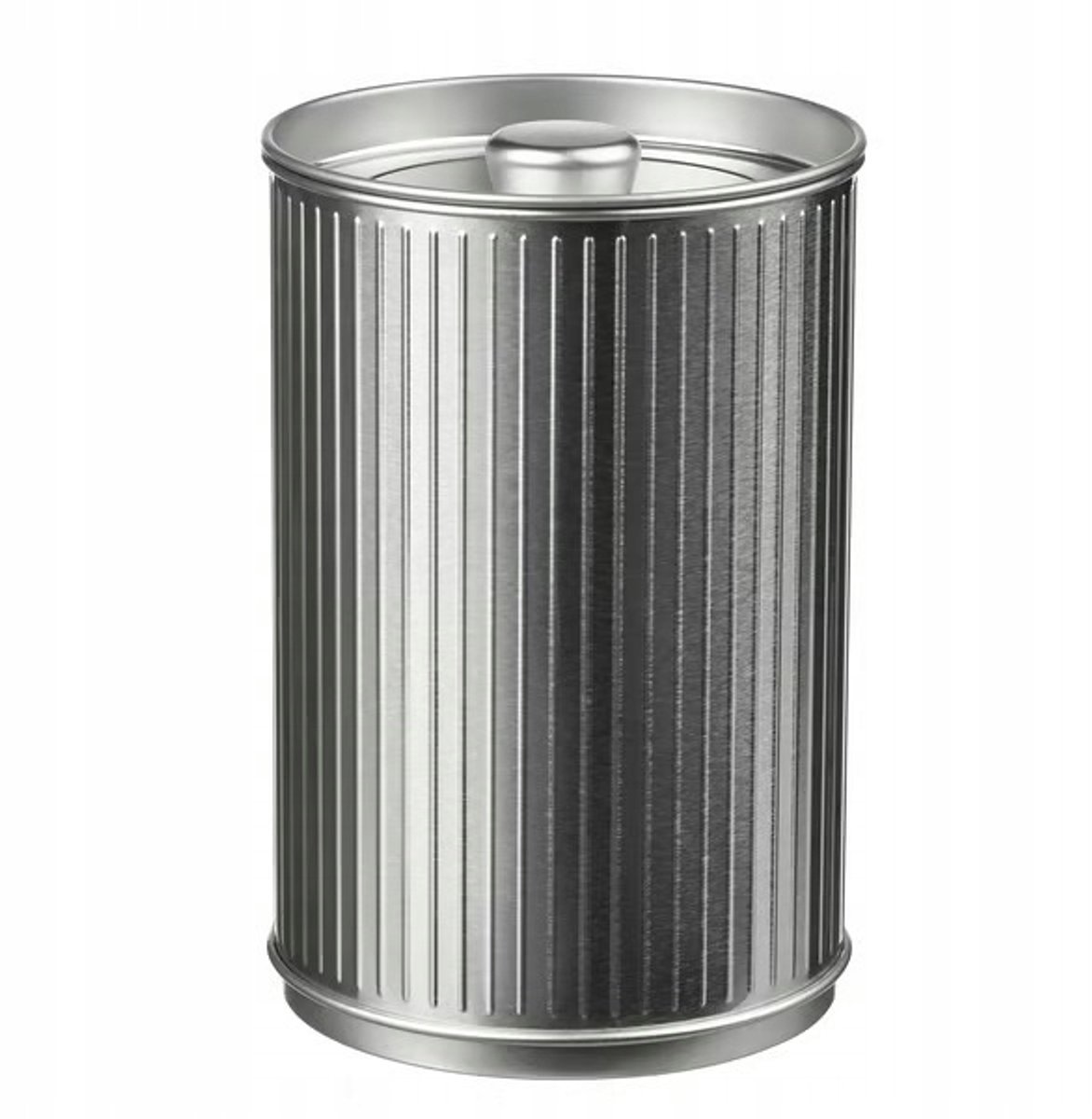 IKEA BETTHAJ metalen bewaarpot voor koffie/thee, 1,3L, zilver