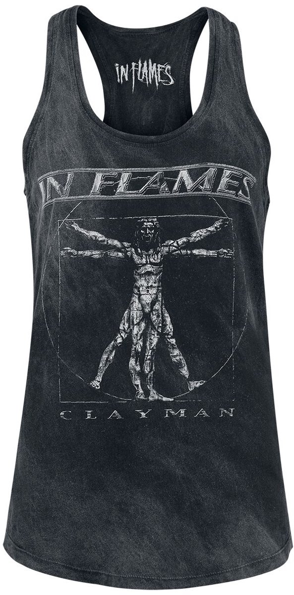 In Flames Clayman Vitruvian Dames Top - zwart - 4XL