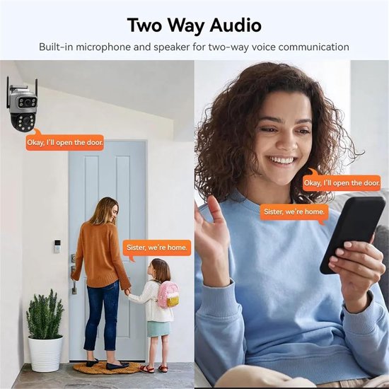4G IP-camera - Beveiligingscamera Buiten - Thuisbewaking - Dubbele Lens Nachtzicht - 8MP - Wit — afbeelding 4
