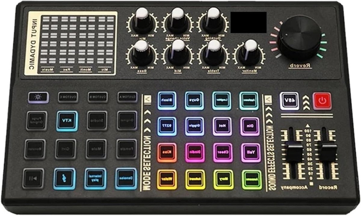 DJ Geluidskaart - Mixer Interface - Muziek Maken - Meerdere Effecten - 1.5 kg - Zwart