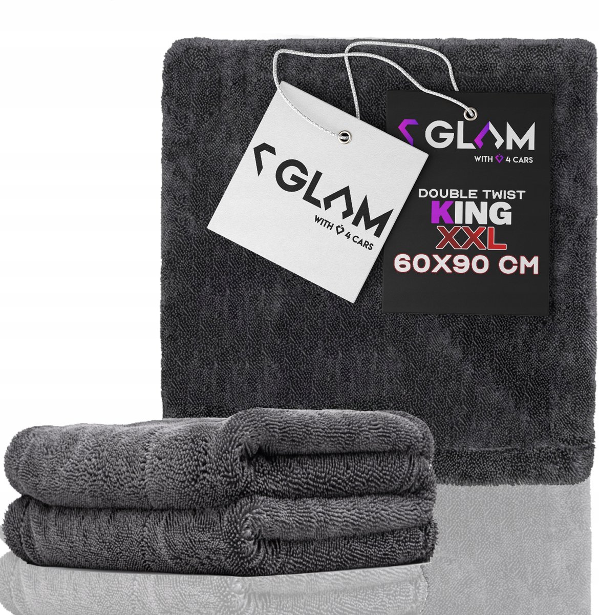 GLAM Dubbel Twist XL Autodroogdoek Microvezel 1200GSM 60x90cm