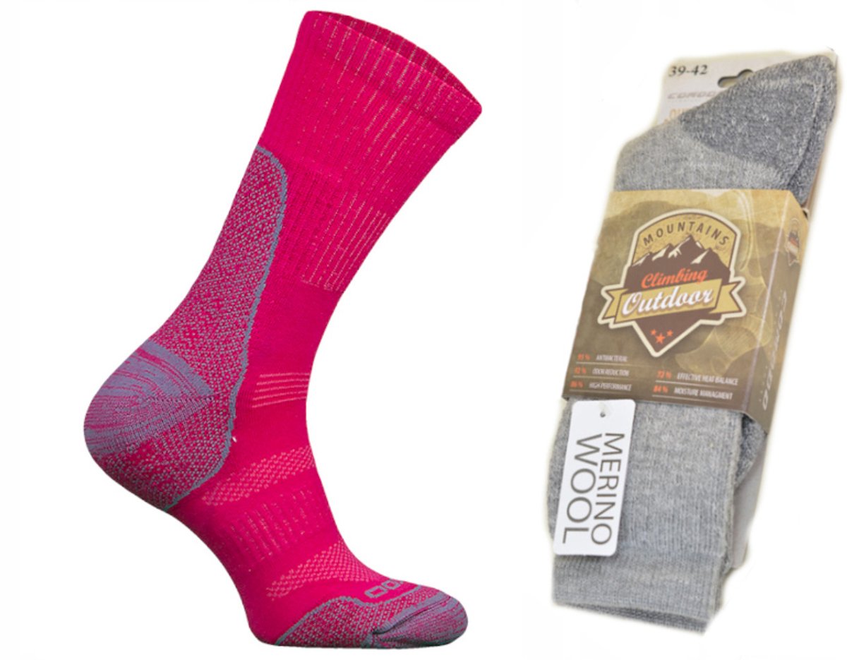 Comodo TR12 Merino Wandelsokken Roze