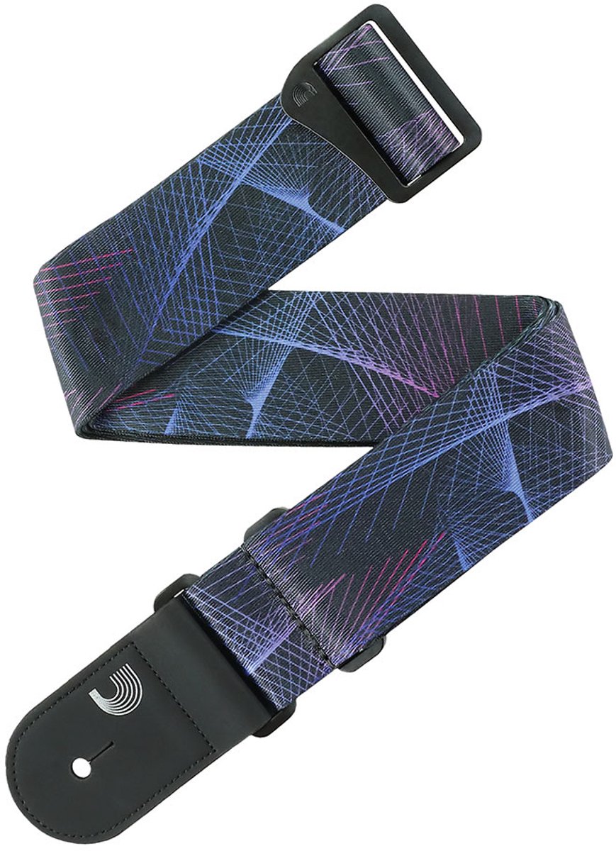D'Addario 50RUN82 Outrun Polyester Gitaarband Kaleidoscope