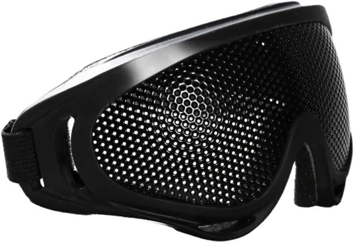 Beschermend masker - Maaierhoed masker - Grasmaaien veilig - Spatwaterdicht roestvrij staal - One size - Zwart