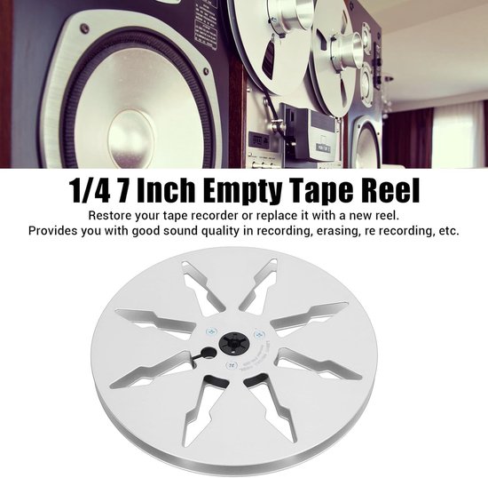 Lege Spoel - Tape Reel - Opnemen Muziek - 8 Gaten Stabiliteit - 7 Inch Diameter - Zilver — afbeelding 4
