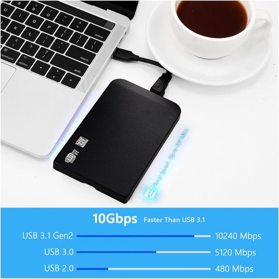 Externe Harde Schijf - Opslagapparaat Geheugen - Snelle Back-ups - Slank Draagbaar Ontwerp - 64 GB Capaciteit - Rood — afbeelding 4