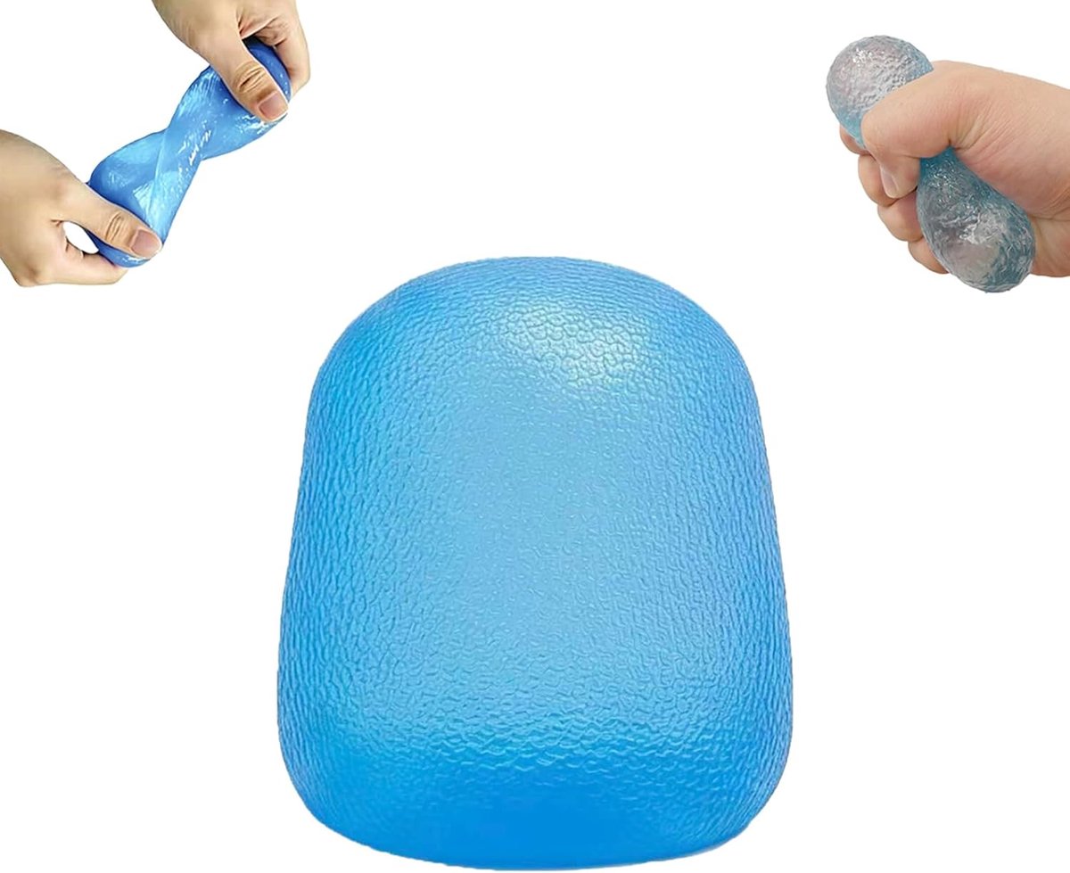 Oneay Squishy Stressbal – Zachte Snoepvormige Siliconen Knijpbal, Anti Stress Speelgoed, Sensorisch Speelgoed voor Kinderen en Volwassenen - Blauw