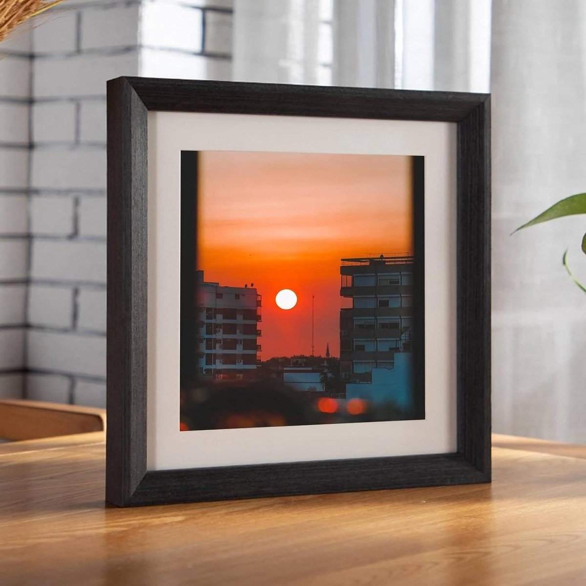 Houten Fotolijst - Poster Frame - Foto's Tonen - Stevig Duurzaam Hout - 15x15 inch - Zwart