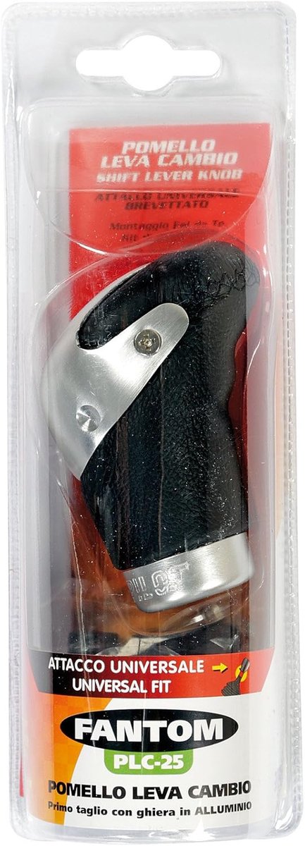 Schakelpookknop - Versnellingspook - Auto Interieur - Leer en Aluminium - 23 x 8 cm - Zwart — afbeelding 2