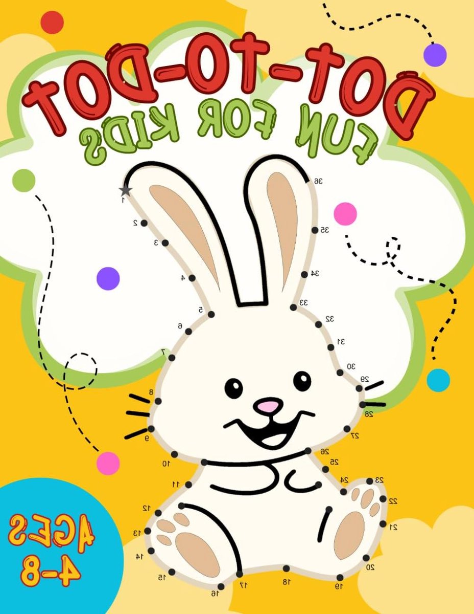 Puzzelboek - Stippen Tekenen - Kinderen Leren - 50 Dierenpuzzels - Groot Formaat - Kleurrijk