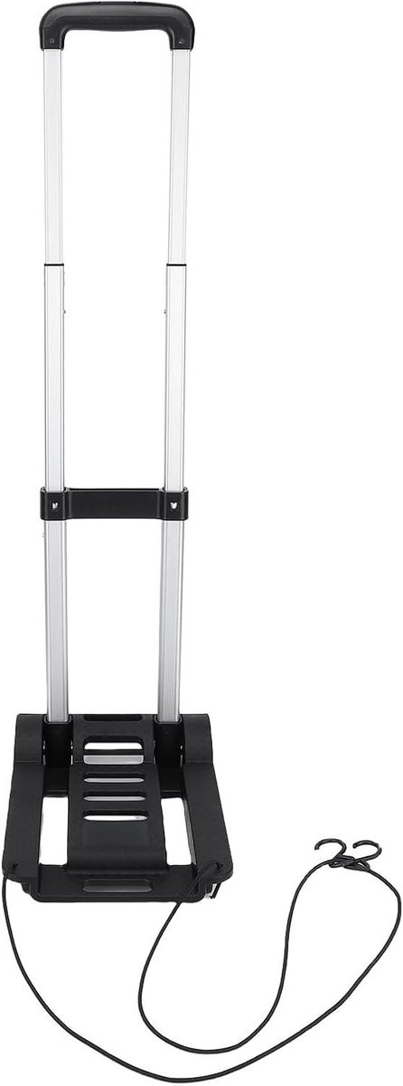Opvouwbare Steekwagen - Bagagewagen - Boodschappen vervoeren - Lichtgewicht aluminium - 200 Lbs capaciteit - Zwart