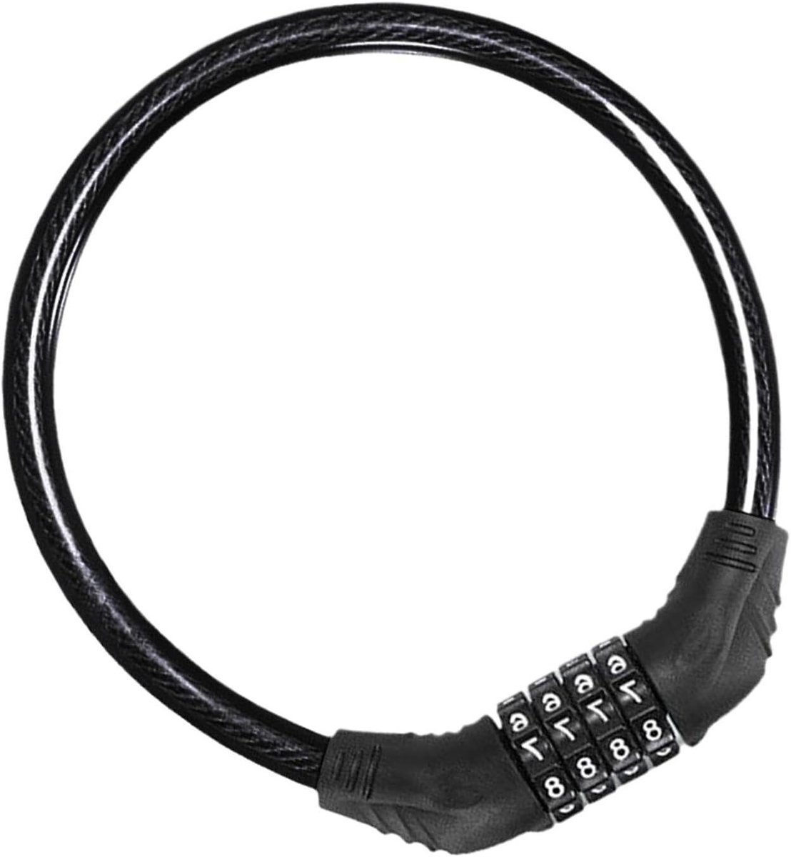 Fiets Kettingslot - Combinatieslot Beveiliging - Voertuig Beveiligen - 4-Cijferig Resetbaar - 180 cm Lengte - Zwart