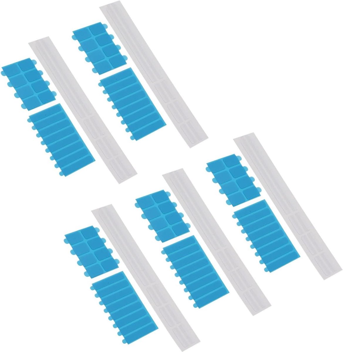 Vervangingsset Privacyscherm - Plakstrips Houderlipjes - Privacy Beveiligen - Universeel Toepasbaar - 5 Sets - Transparant