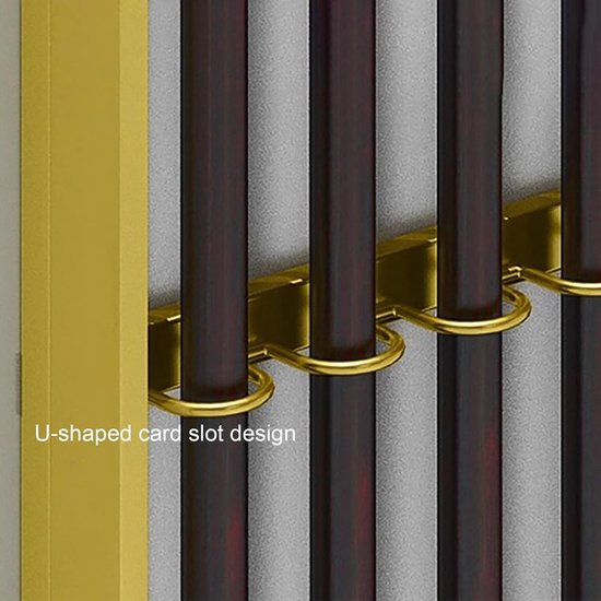 Pool Keu Rek - Biljart Keu Houder - Biljartkamer Organiseren - Duurzaam Wandmontage Ontwerp - 6 Gaten - Goud — afbeelding 3