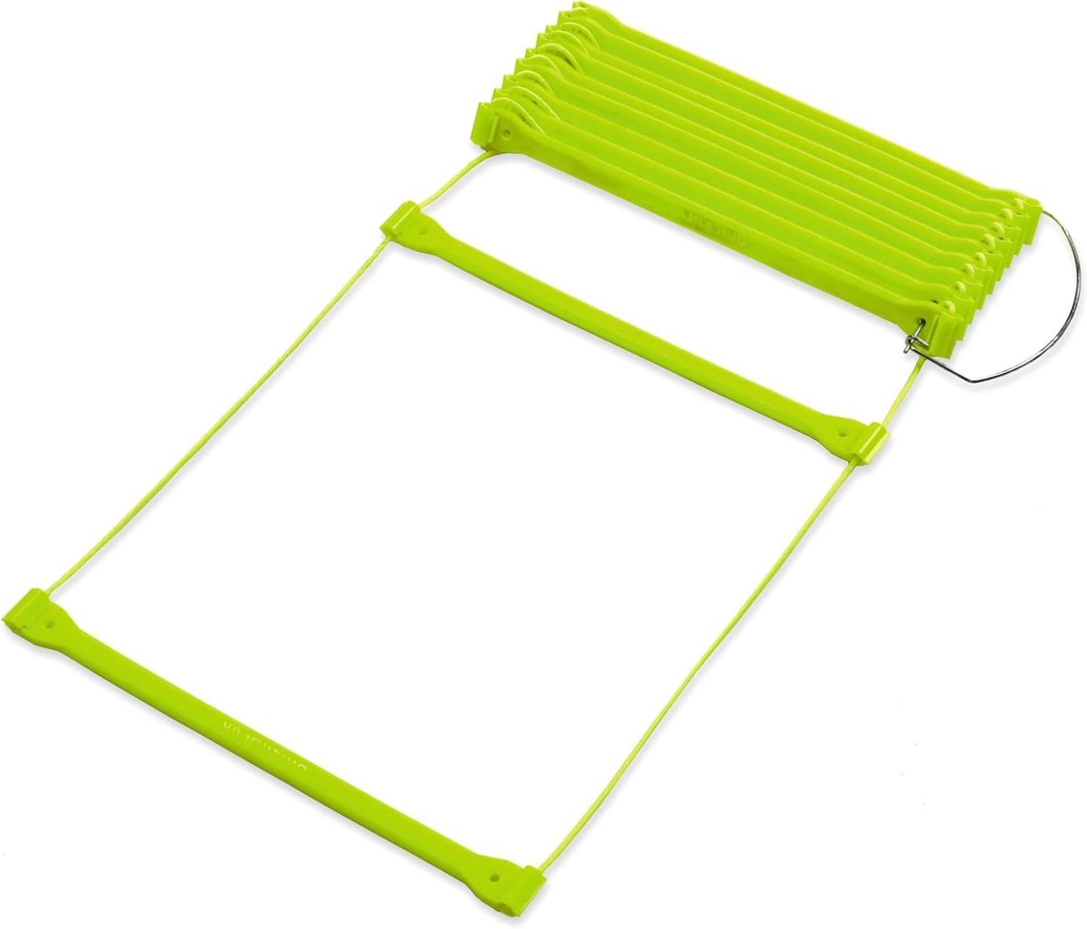 Snelheidsladder - Agility ladder - Voetbaltraining - Verstelbare sporten - 11 sporten - Neon groen