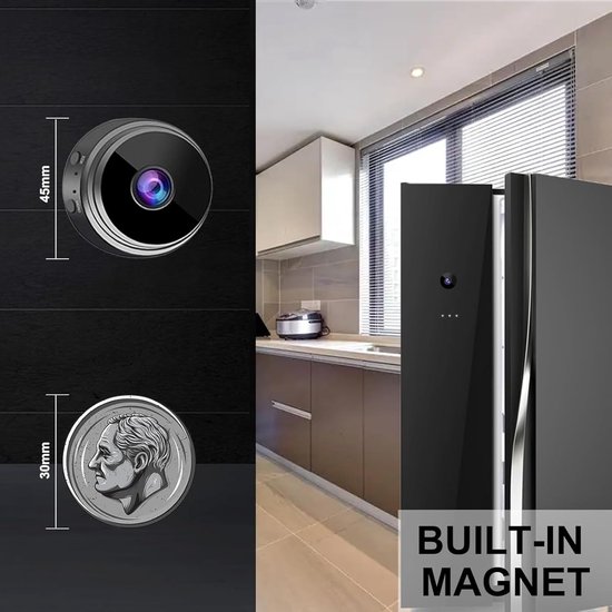 Mini Wifi Camera - Verborgen Camera Beveiligingscamera - Thuisbeveiliging - Draadloos Ontwerp - 10 mm - Wit van Merkloos — afbeelding 3