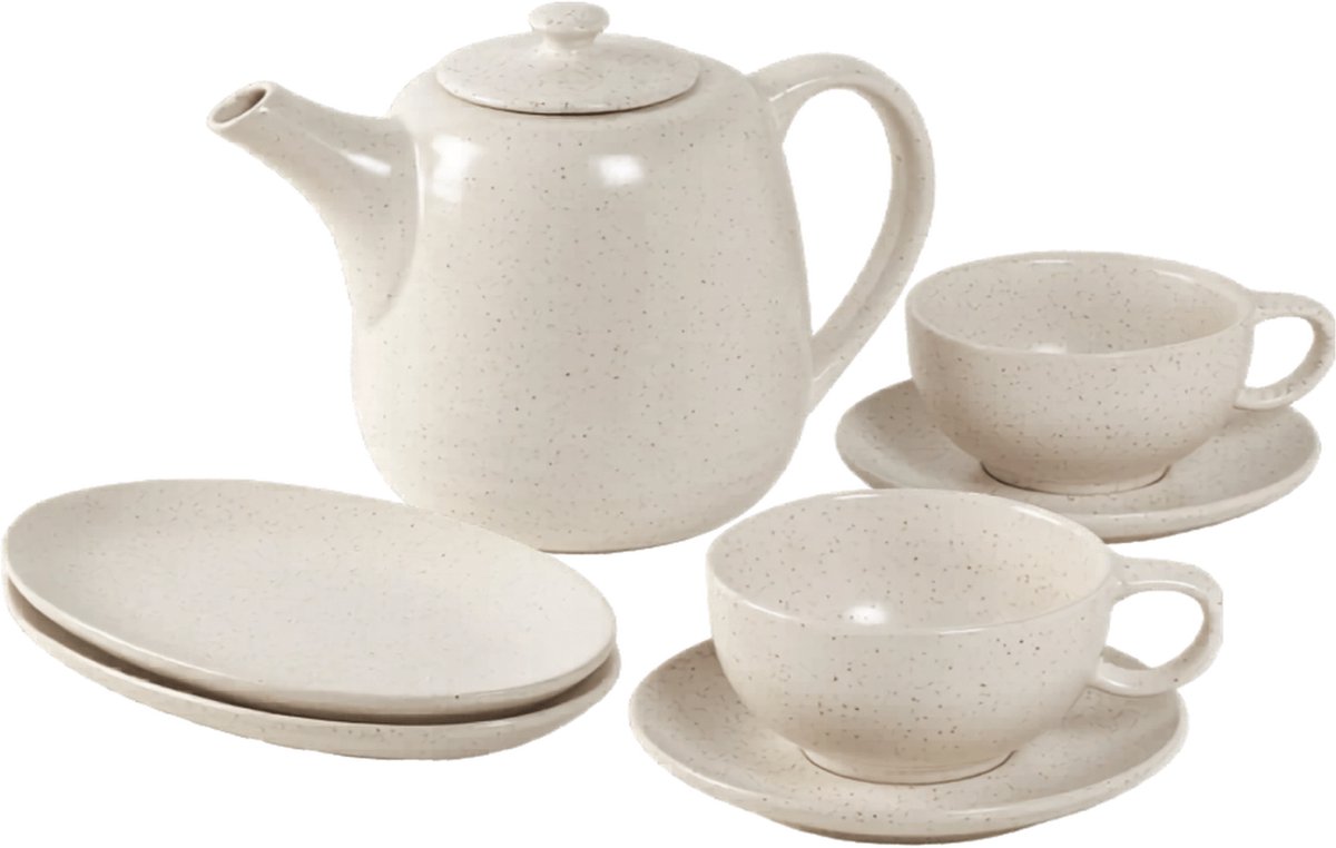 Broste Copenhagen Nordic Vanilla theeservies voor twee 5-delig