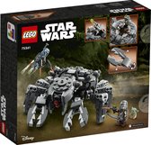 Achterkant LEGO Star Wars doos met Spider Tank, The Mandalorian en Grogu.